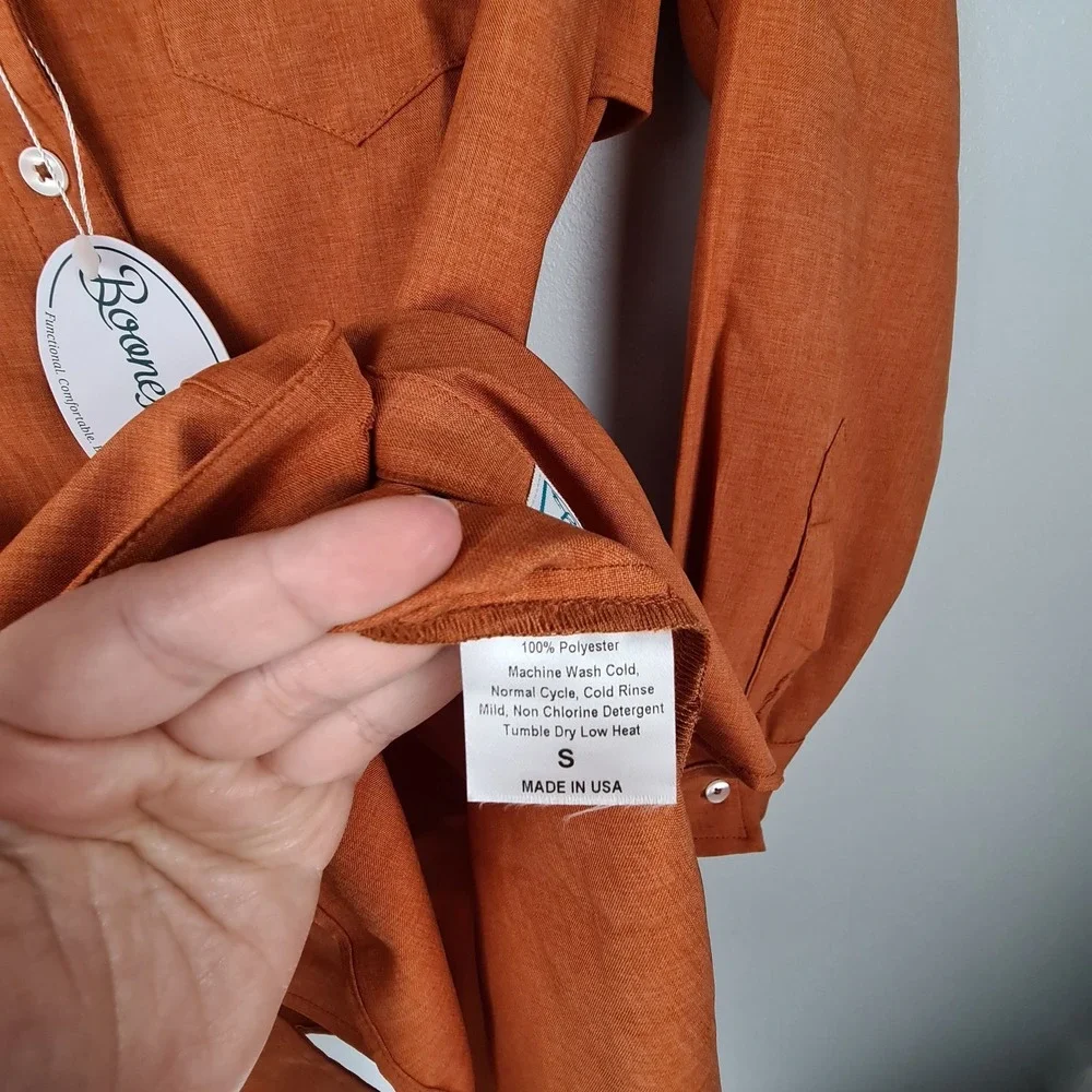Boone's‎ Bay Fishing Shirt Vented Orange Roll Tab S Women's UV Protect Outdoor